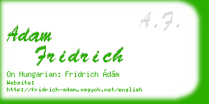 adam fridrich business card